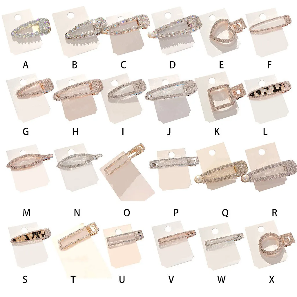 

2019 New Fashion Crystal Hairpins Headwear forWomen Girls Rhinestone Hair Clips Pins Barrette Styling Tools Accessories#P30