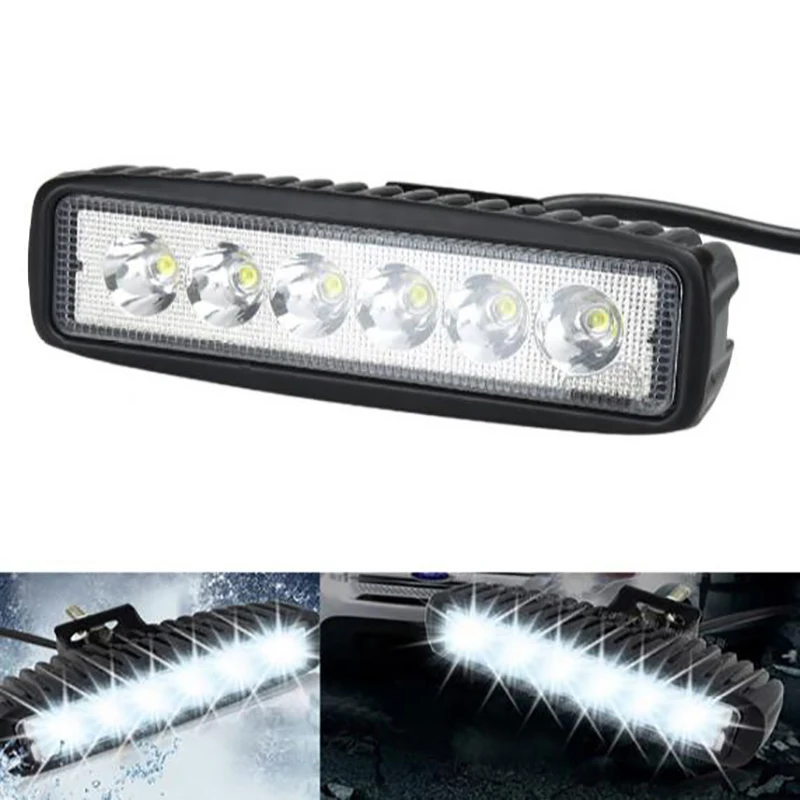 MOTOWOLF Rectangle LED Motorcycle Assisted Front Light Headlight Auto Light for Boat Car Truck SUV External Source