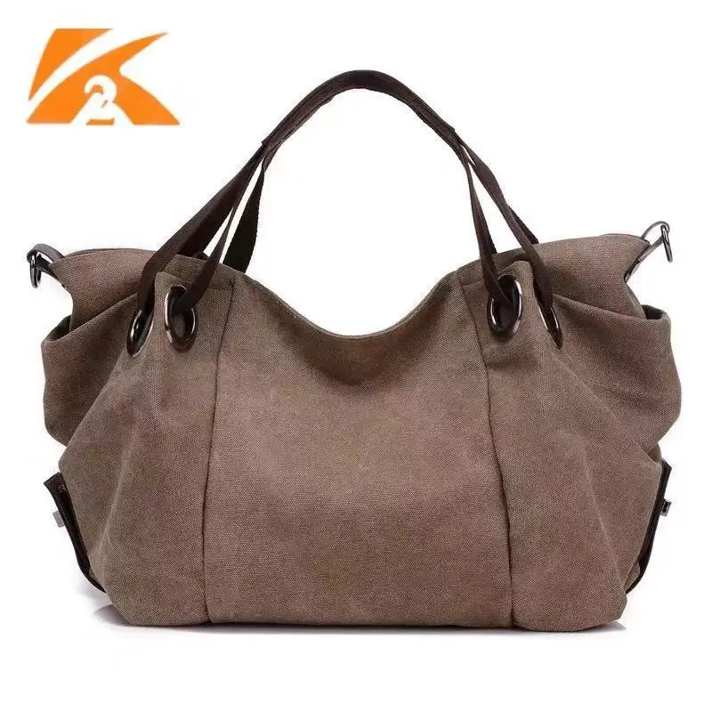 

New Summer Women Canvas Zipper style Shoulder Beach Bag Female Casual Tote Shopping Big Bag Messenger Bags
