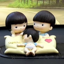 Креативное и милое украшение для автомобиля, украшение для семьи из трех человек, мультяшная кукла, милая кукла, несколько вариантов