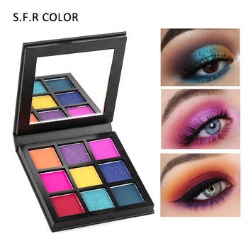 

S.F. R color shimmer matte eyeshadow powder earth nude tone pigment waterproof warm color metallic pumpkin eyeshadow HF133