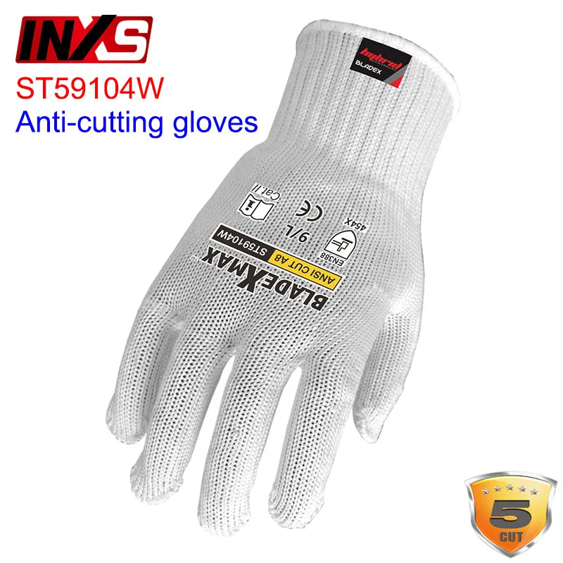 SAFETY INXS ST59104W Level 5 Anti cutting gloves white BladeX fiber