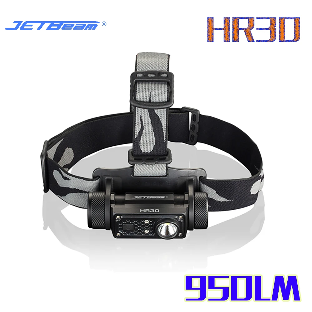 

Newest Original JETBeam HR30 USB Type C Fast charging Headlamp SST40 N5 LED with 1*18650 2600mah Li-ion battery