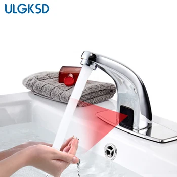 

ULGKSD Free Sensor Faucet & Sink Tap Hot & Cold Mixer Automatic Sensor Basin Faucets Hand Touch Bathroom Mixer Tap