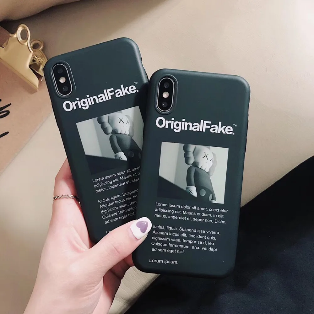 

maosenguoji Tide brand Original Fake KAWS fashion soft Mobile Phone Case for iphone 6 6s 7 7plus 8 8plus 10 X XR XS MAX cover
