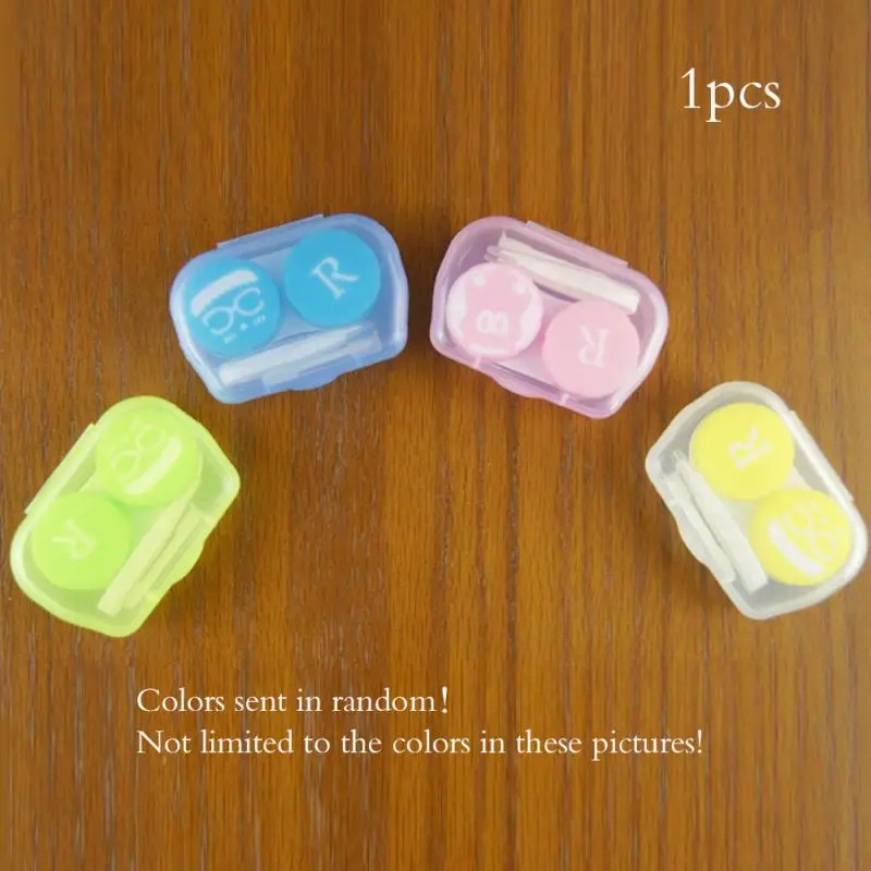 

1 PC Candy Color Contact Lens Holder Storage Soaking Box Cases Contact Lens Storage Soaking Case Random Color