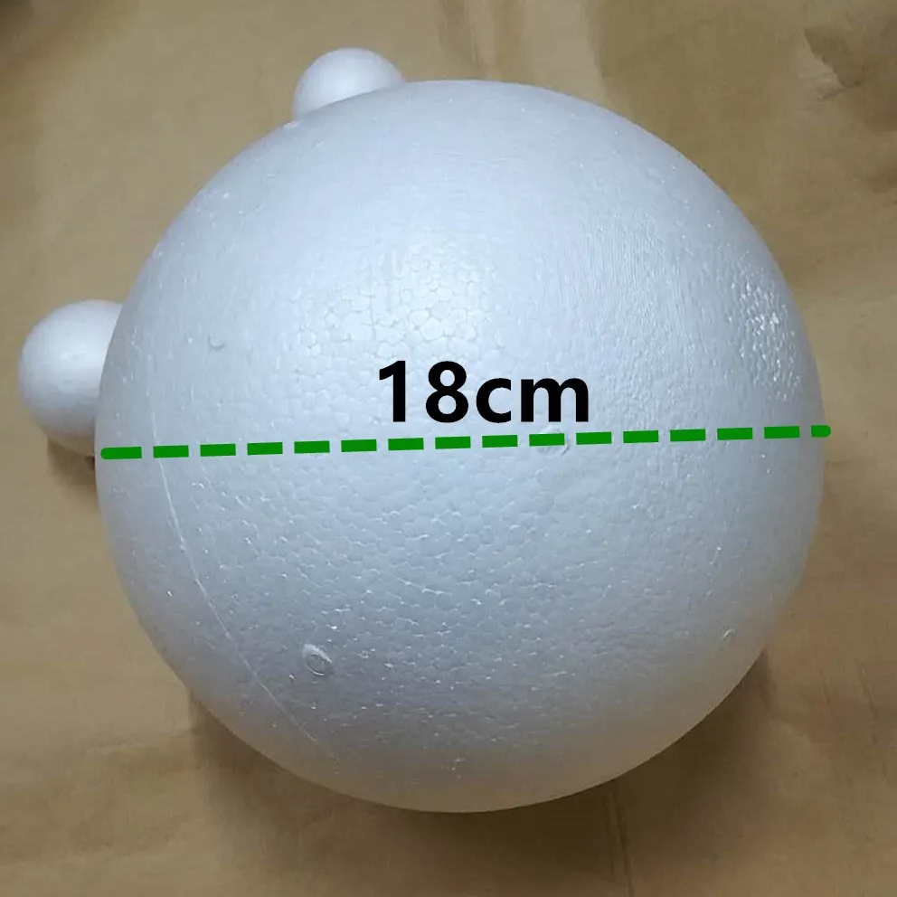 

Felicoalice Diameter 18cm 2pcs white Modelling foam balls Craft Polystyrene Styrofoam balls Decorative Foam Round Balls