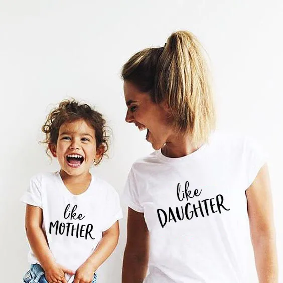 

Like Mother Like Daughter Funny Mom and Daughter Shirtt Mommy and Me Outfits Sassy Shirt for Girls Matching Family Look