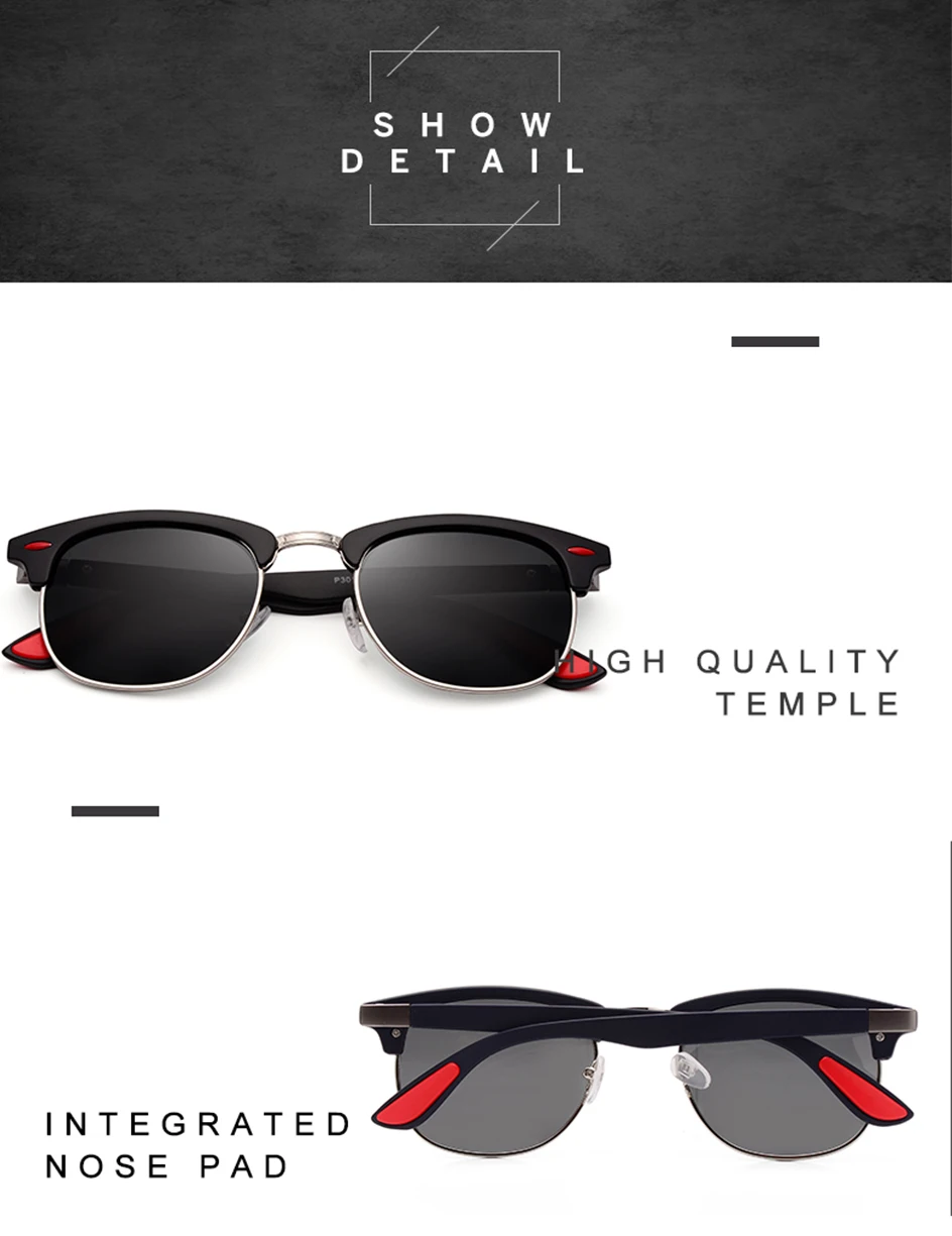 jumlai Classic Fashionable  Polarized Sunglasses Men Women Driving Square Frame Sun Glasses Male Goggle UV400 Gafas De Sol  (13)