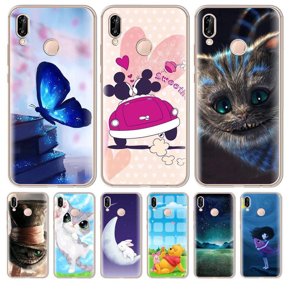 Mickey Minnie For Coque Huawei Nova plus 2 3 3i Y2 II Y6 Y3 2017 Case shell Soft Silicone TPU etui Cat cover Cute capa cool |