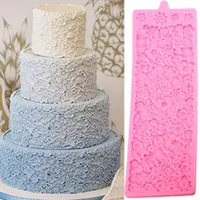 Цветочный узор торт границы силиконовые формы кружева коврик DIY Свадебные инструменты для украшения тортов из мастики Конфеты Кекс форма для шоколадной выпечки