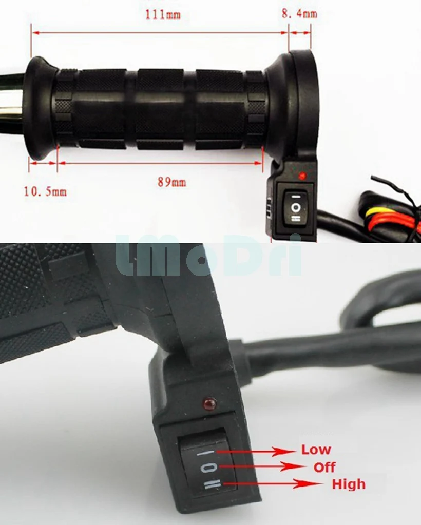 Мотоцикл с подогревом ручки 7/" 22 мм руль Горячая ручка для скутера мотоцикл грелка рук с бар конец