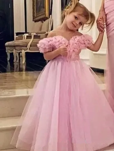 Скромные розовые платья трапециевидной формы с цветочным узором для девочек, детские платья на выпускной, Vestidos De Fiesta, нарядные платья для