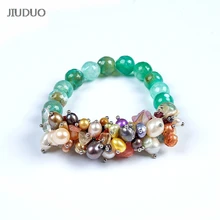 Ювелирные аксессуары JIUDUO, редкий браслет из натурального жемчуга, подвеска из стерлингового серебра с жемчугом, браслет с кисточкой, хорошие товары, не дорогие