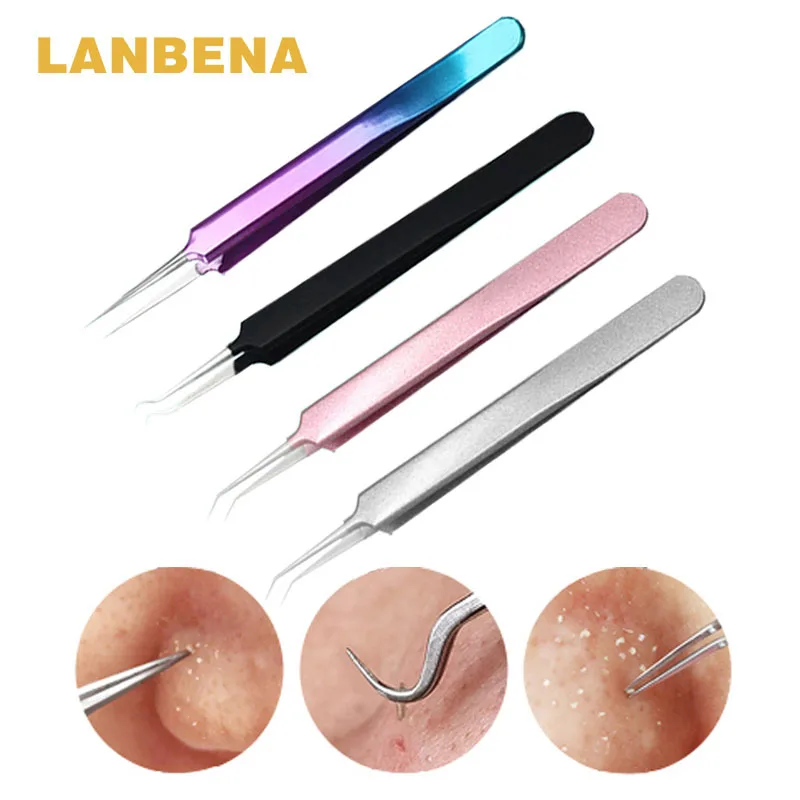 

LANBENA Acne Blackhead Remover Stainless Needles Pimple Extractor Cleanser Fashion Style Face Clean Care Tools Beauty 3pcs