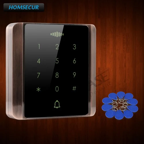 

HOMSECUR Waterproof Anti-Vandal Standalone IC Metal Access Control With Doorbell