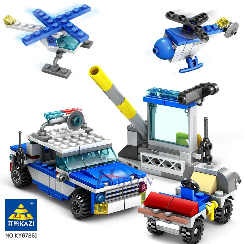 305Pcs 16IN1 City Police Guard Car Building Blocks Sets Compatible LegoINGs Construction Bricks Playmobil Toys For children 305Pcs 16IN1 City Police Guard Car Building Blocks Sets Compatible LegoINGs Construction Bricks Playmobil Toys For children