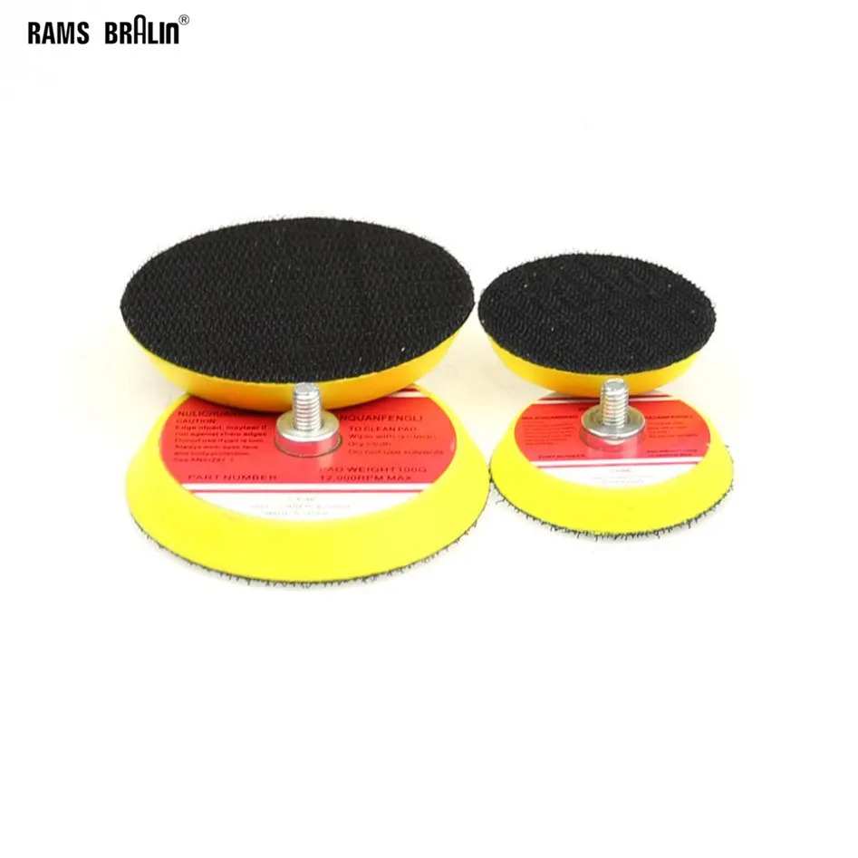 

5 pieces 3"/2" M6 Polishing Back-up Pad for Sanding Disc with Lint Backing Air Sander Adapter