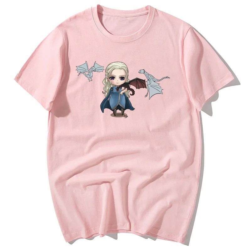 

Game of Thrones Unisex T-Shirt Daenerys Targaryen Three Dragon Song Of Ice And Fire Summer Cotton T-Shirt Homme Women's TShirt