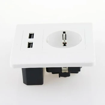 

EU Double Way Europe Standard 2.1A Dual USB Charging Ports Wall Socket charger