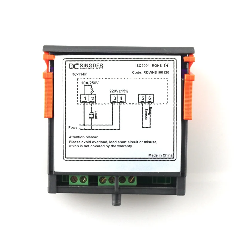 RC-114M 220 V/10A-30~ 300C цифровой регулятор температуры Термостат Регулятор релейный выход с датчиком температуры