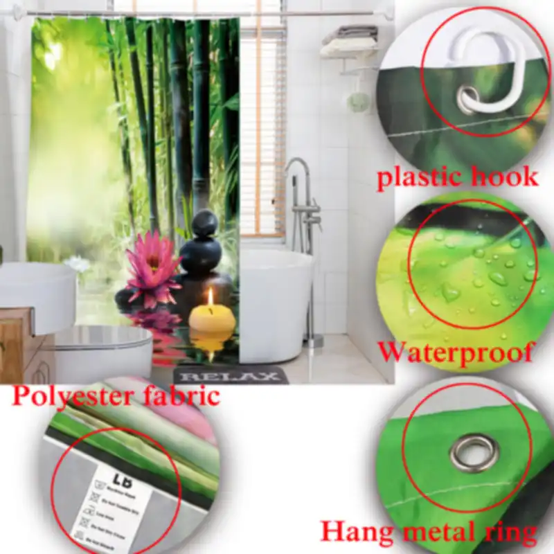 Chinese Comedy Clown Show Art Shower Curtain Waterproof Polyester