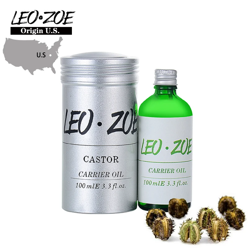 LEOZOE Pure Castor Oil Certificate Origin US Authentication High Quality Castor Essential Oil 100ML Huile Essentielle leozoe oregano essential oil certificate of origin libya authentication high quality oregano oil 100ml etherische olie