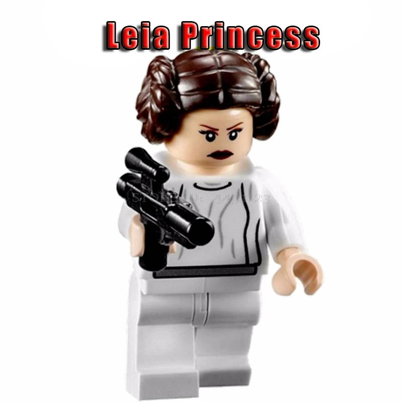 Игрушки блоки Звездные войны Han Solo Leia Princess Organa Rise Of Skywalk солдат-клон Chewie Звездные войны блок Звездные войны фильм фигурки - Цвет: Leia Princess