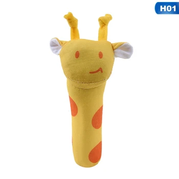 

Baby Animal Shaped High Quality Plush Soft Toy Catoon Hand Bell Ring Rattles Kid