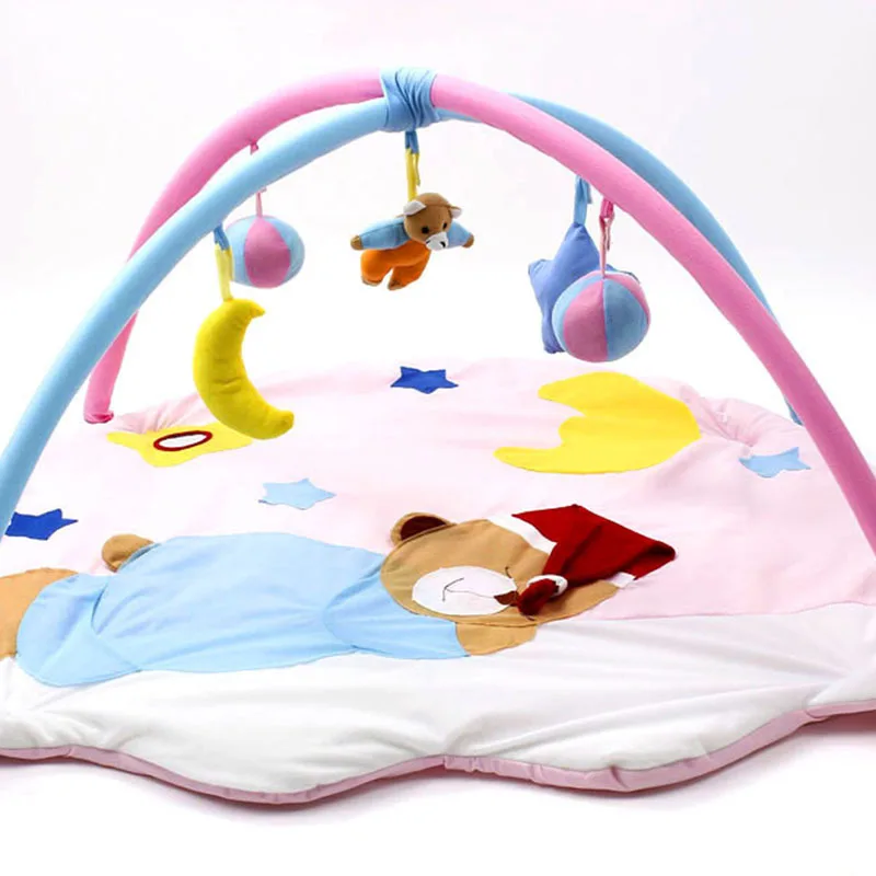 

Fun Cartoon Sleeping Bear Baby Play Mat Toy Kids Toddler Musical Gym Activity Play Blanket Baby Indoor Crawling Pads