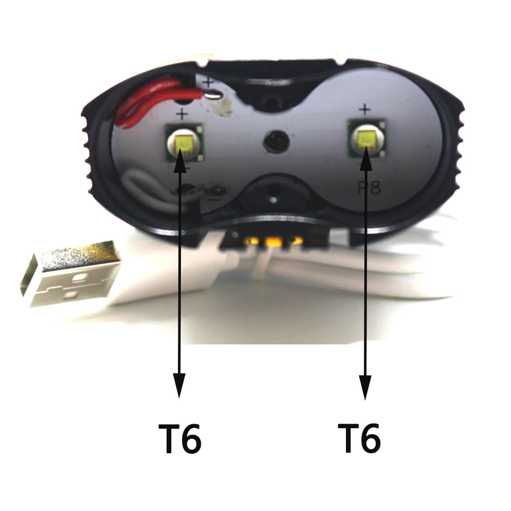 6000лм USB велосипедный светильник 2 XML-T6 светодиодный головной светильник вспышка светильник перезаряжаемый аккумулятор велосипедный кемпинговый светильник+ крепление на руль