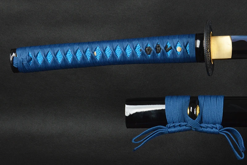 Günstig Brandon Schwerter Japanischen Samurai Katana Schwert High Carbon Stahl Sharp Blau Klinge Schlacht Bereit Schwert Drachen Mantel Espadas Messer