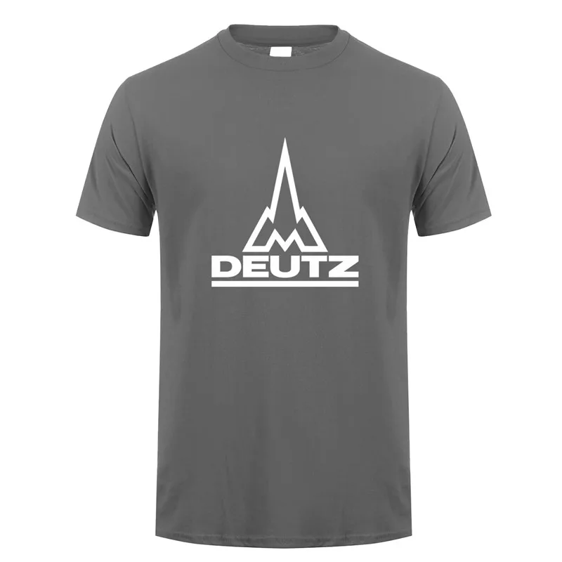 Deutz футболка Топы Новая мода короткий рукав Deutz логотип футболки LH-054 - Цвет: Charcoal