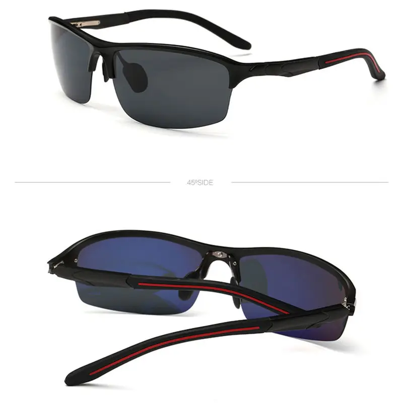 Спортивные авиационные алюминиево-магниевые поляризационные солнцезащитные очки мужские полуоправы рыболовные солнцезащитные очки для мужчин солнцезащитные очки для женщин K8356