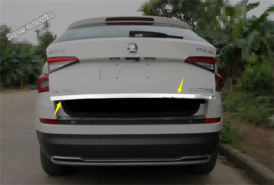 

Lapetus Rear Trunk Tail Tailgate Door Bottom Streamer Plate Cover Trim Accessories Exterior Fit For Skoda Kodiaq 2017 2018 2019