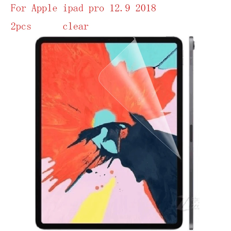

Clear New HD Clear Anti Shatter Screen Protector Film For Apple ipad pro 12.9 2018 protective 2pcs in 1 package