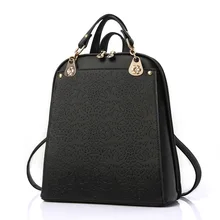 Haute Qualité de Style Chinois En Relief Dame Sacs À Dos De Mode PU En Cuir Sacs à Bandoulière Femmes Occasionnels Voyage Sac À Dos Livraison Gratuite