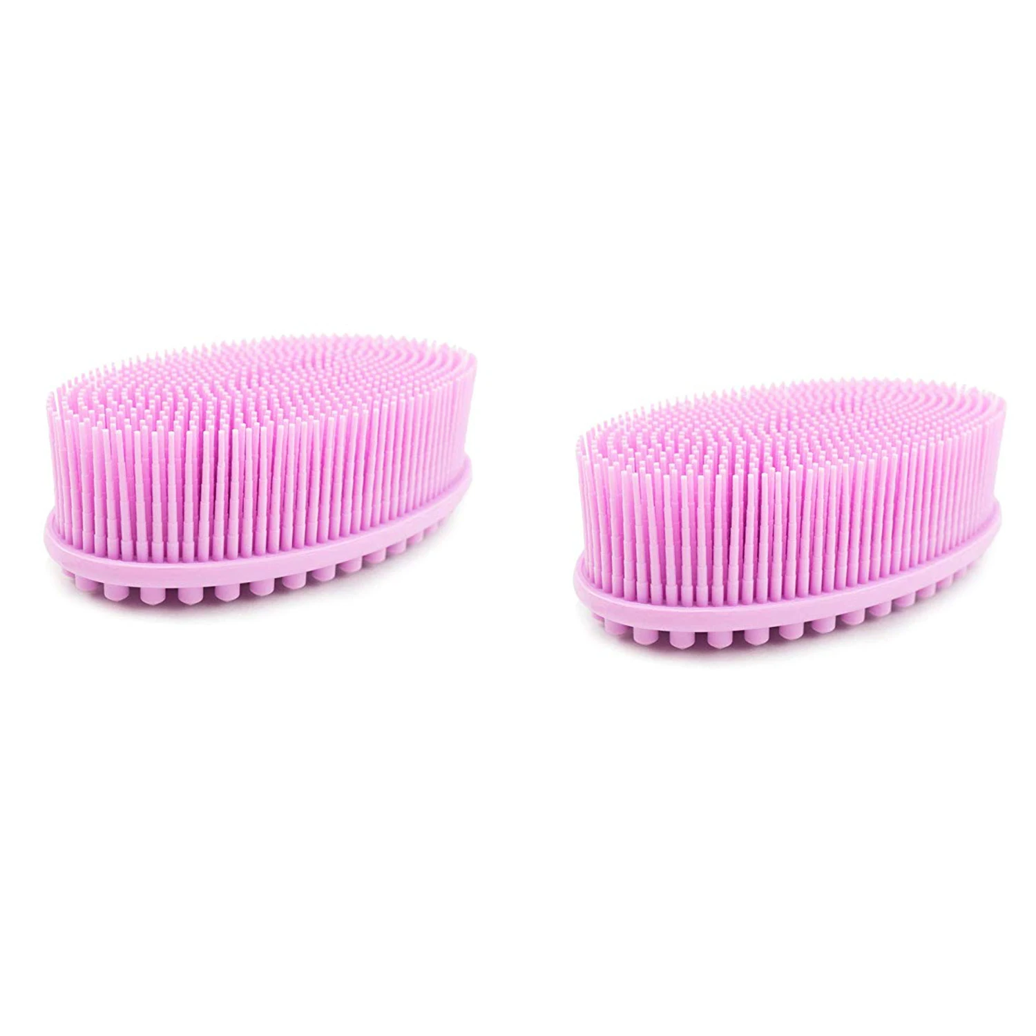 

Bath and Shower Loofah Brush 2 in 1 Face and Body scrub Gentle body brush Skin 100% Better Scrubber silicone body brush for ba