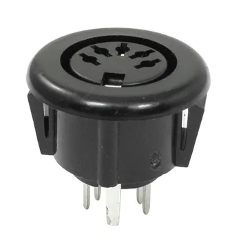 

Female 5 Pin DIN Plug Panel Mounted Keyboard Cable Connector Adapter