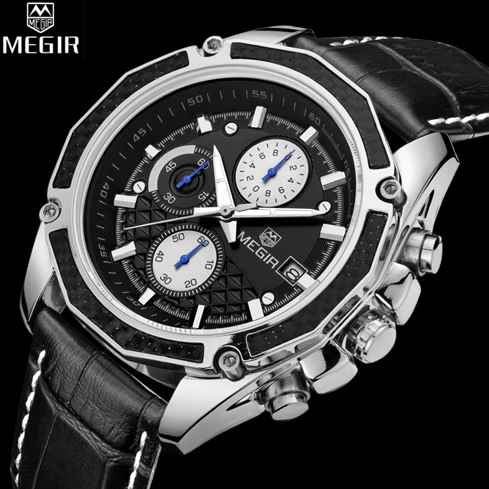 Prix pour 2017 Megir Hommes Montres De Luxe Marque Célèbre Montres Hommes Chronographe Montres Hommes En Cuir Casual Whatch Quartz-Montre Relojes Hombre Prix pour 2017 Megir Hommes Montres De Luxe Marque Célèbre Montres Hommes Chronographe Montres Hommes En Cuir Casual Whatch Quartz-Montre Relojes Hombre