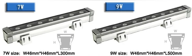 6 шт./лот DMX512 Светодиодный точечный светильник светодиодный настенный светильник для мытья 9W12W15W18W24W30W RGB Ландшафтные линии квадратный прожектор напольный светильник