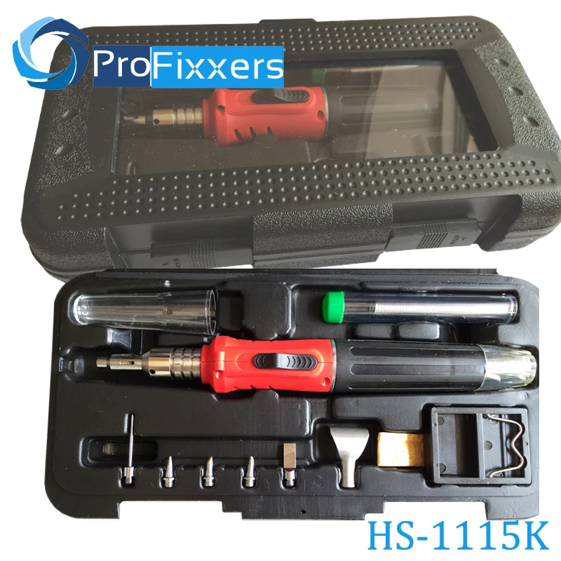 

Self-Ignition 10-in-1 Gas Soldering Iron Cordless Welding Torch Kit Tool HS-1115K