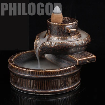 

Incense burner ceramic craft creative funnel shape backflow home artwork decoration 30%off by PHILOGOD