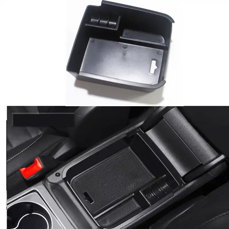 HIGH FLYING 2017 2018 2019 2020 for Jeep Compass Interior Accessories Armrest Storage Glove Box Organizer Holder Container Black 1 Piece