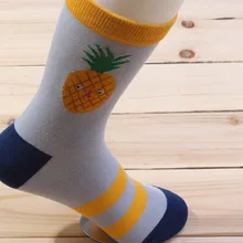 100 пар/лот Federal Express быстро заклепки в форме фруктов панк уличные мужские носки; женские носки хлопок ананас арбуз носки для влюбленных