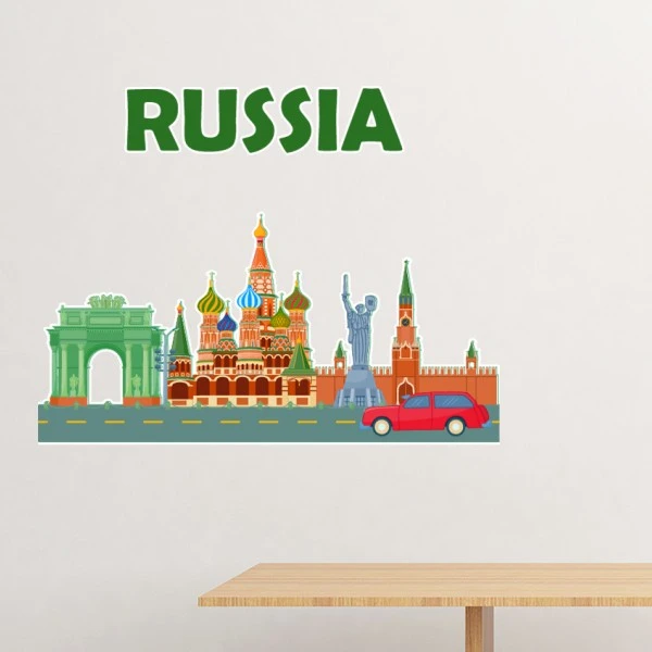 クレムリン彫刻ロシア落書きリムーバブル壁ステッカーアートステッカー壁画diyの壁紙デカール Wallpapers For For Roomwall Sticker Aliexpress