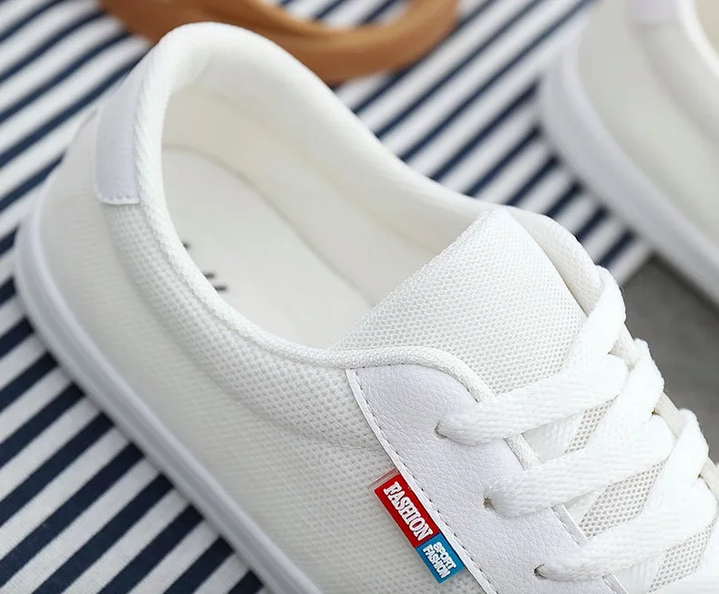 QQ20180629-190601.Women Casual Shoes 2018 Spring Autumn Mesh+Soft Leather Women Shoes Fashion Women Flats Breathable Women Sneakers