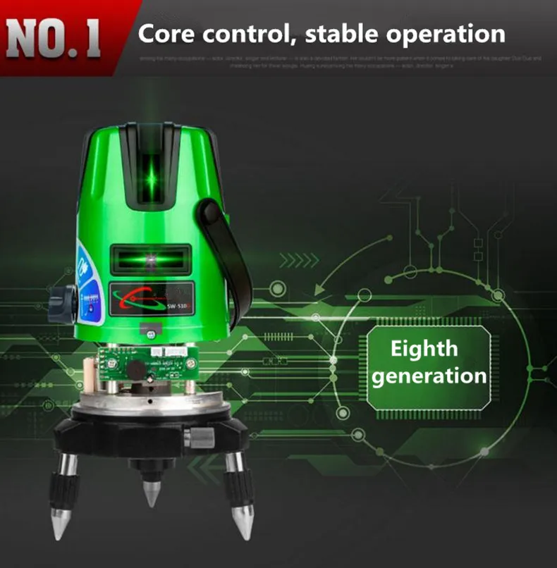 Xltown 5Lines 6points lithium battery Laser Level Self-Leveling 360 rotary Cross Line Lazer Level slash function tripod level Xltown 5Lines 6points lithium battery Laser Level Self-Leveling 360 rotary Cross Line Lazer Level slash function tripod level