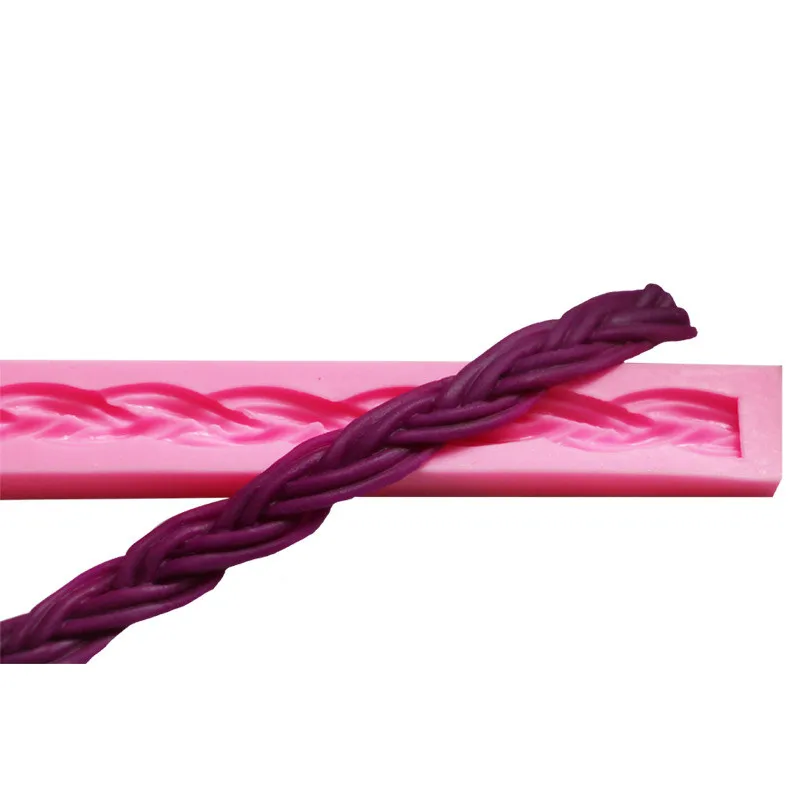 

Twist Texture Rope Cake Border Silicone Mold Fondant Cake Pastry Decorating Tools Dessert Biscuit Chocolate Baking Moulds 4YANG