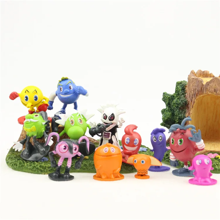 

12pcs/set New Pixels Moive Pac-Man Ghostly Adventures PVC Action Figure Pac Man Model Hot Toy
